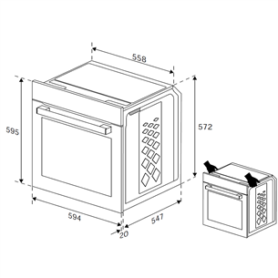 Beko, Beyond, 6 funktsiooni, 72 L, must - Integreeritav ahi