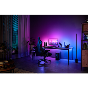 Philips Hue Play Gradient PC Lightstrip, 24''-27'', must/valge - LED valgusriba arvutile