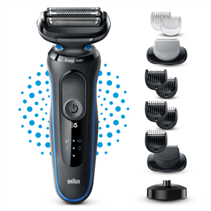 Braun Series 5 AutoSense Wet & Dry, black/blue - Shaver + beard & body trimmer