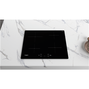 Whirlpool, width 59 cm, frameless, black - Built-in Induction Hob