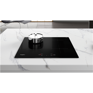 Whirlpool, width 59 cm, frameless, black - Built-in Induction Hob