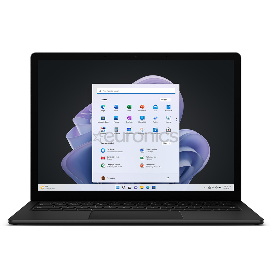Microsoft Surface Laptop 5, 13,5'', i7, 16 GB, 512 GB, puutetundlik, must - Sülearvuti