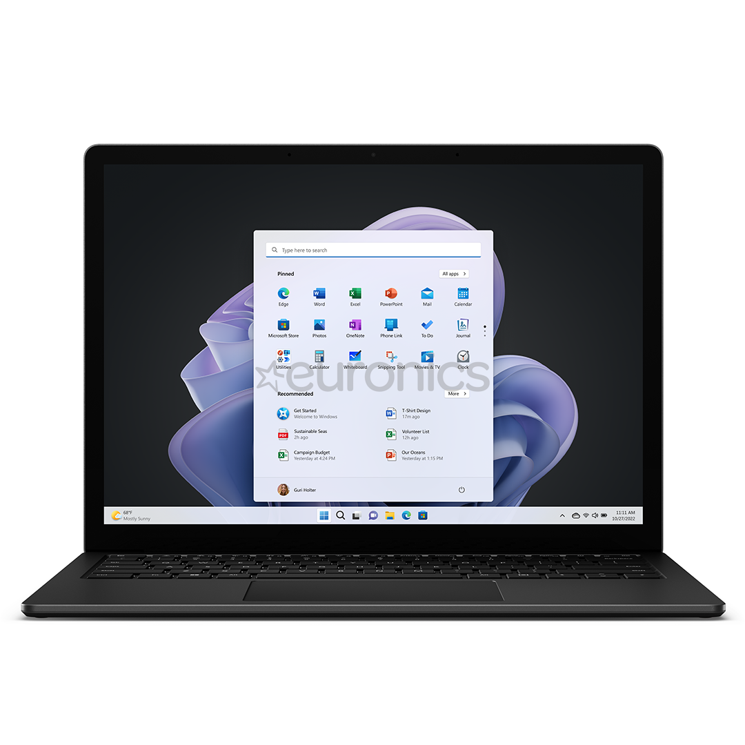 Microsoft Surface Laptop 5, 13,5'', i7, 16 GB, 512 GB, puutetundlik, must - Sülearvuti