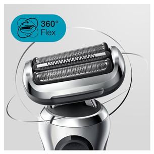 Braun Series 7 360° Flex, AutoSense, Wet & Dry, must/hõbedane - Pardel