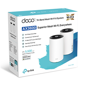 TP-Link Deco X68, WiFi 6, mesh, 2 tükki, valge - WiFi ruuter