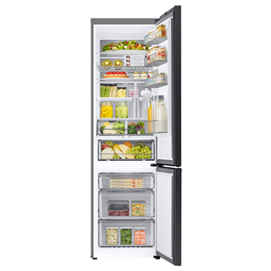 Samsung BeSpoke, height 203 cm, 387 L, silver - Refrigerator