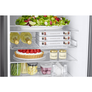 Samsung BeSpoke, height 203 cm, 387 L, silver - Refrigerator