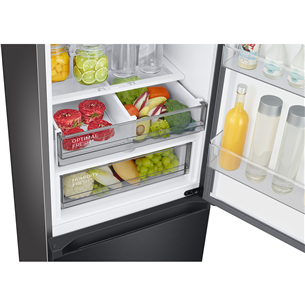 Samsung BeSpoke, 387 L, height 203 cm, black - Refrigerator