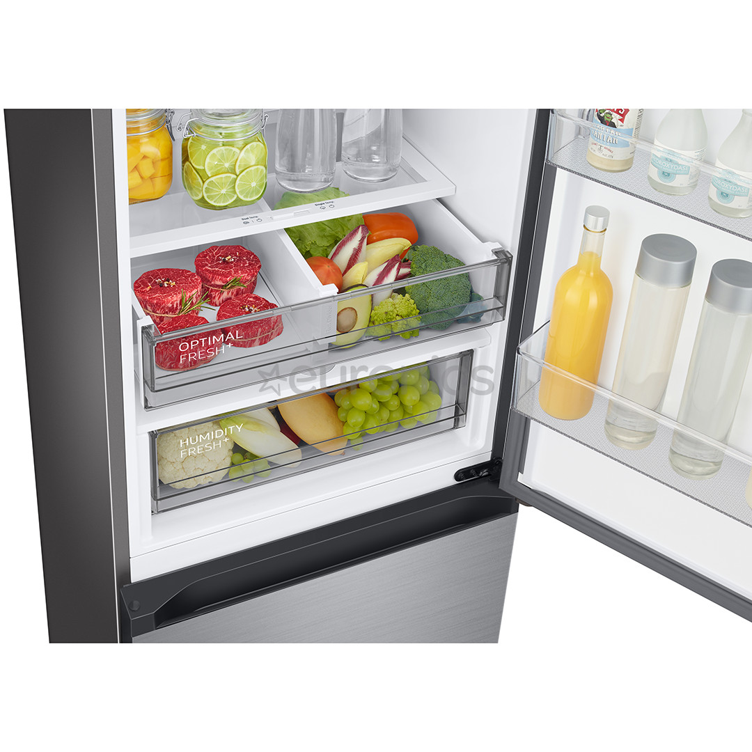 Samsung BeSpoke, 387 L, height 203 cm, stainless steel - Refrigerator