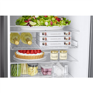Samsung BeSpoke, 387 L, height 203 cm, stainless steel - Refrigerator