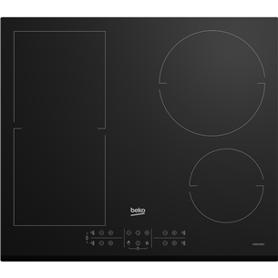 Beko, Beyond, width 58 cm, bevelled edge, black - Built-in Induction Hob