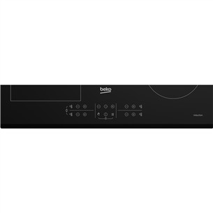 Beko, Beyond, ширина 58 см, скошенный полированный край, черный - Интегрируемая индукционная варочная панель