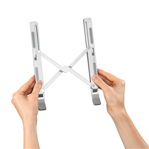 Hama Light Notebook Stand, kokkuklapitav, hõbe - Sülearvuti alus