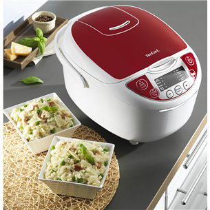 Tefal Fuzzy Logic, 5 L, 750 W, punane - Multifunktsionaalne toiduvalmistaja