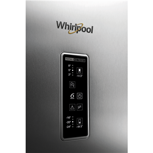 Whirlpool, NoFrost, 462 L, kõrgus 196 cm, roostevaba teras - Külmik