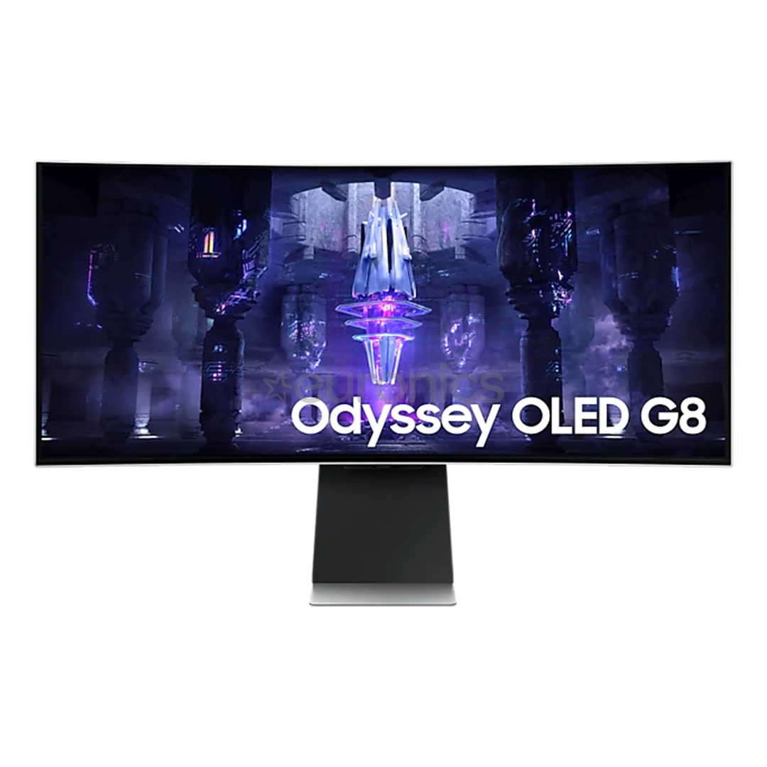 Samsung Odyssey OLED G8, 34", Ultra-WQHD, 175 Hz, curved, silver - Monitor