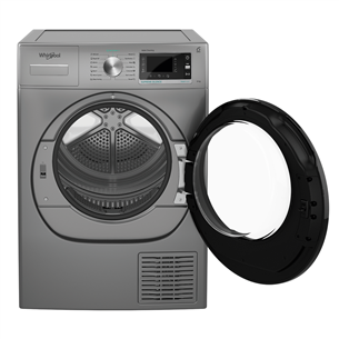 Whirlpool, 9 kg, depth 65.6 cm, silver - Clothes Dryer