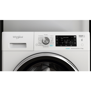 Whirlpool, 10 kg, depth 60.5 cm, 1400 rpm, white - Front Load Washing Machine