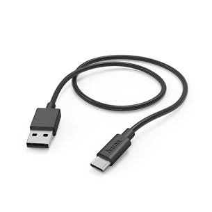 Hama Charging Cable, USB-A, USB-C, 1m, must - USB kaabel 00201594
