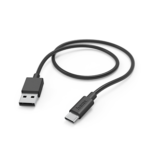 Hama Charging Cable, USB-A, USB-C, 1m, must - USB kaabel