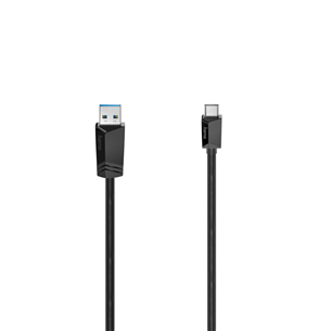 Hama Essential Line, USB-A 3.2 - USB-C, 3A, 1,5 m, must - Kaabel 00200652