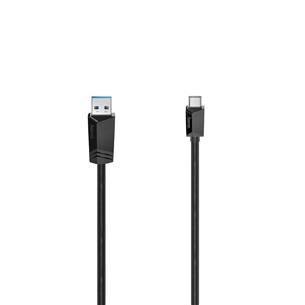 Hama Essential Line, USB-A 3.2 - USB-C, 3A, 1,5 m, must - Kaabel