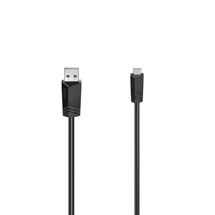 Hama Essential Line, USB-A - USB mini, 0,75 m, black - Cable 00200605