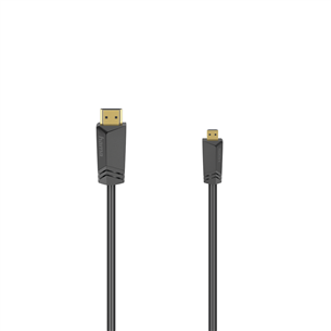 Hama High Speed ​​HDMI 2.0b - HDMI micro, 1,5 m, tumehall - Kaabel