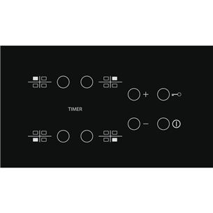 Whirlpool, width 58 cm, frameless, black - Built-in Ceramic Hob