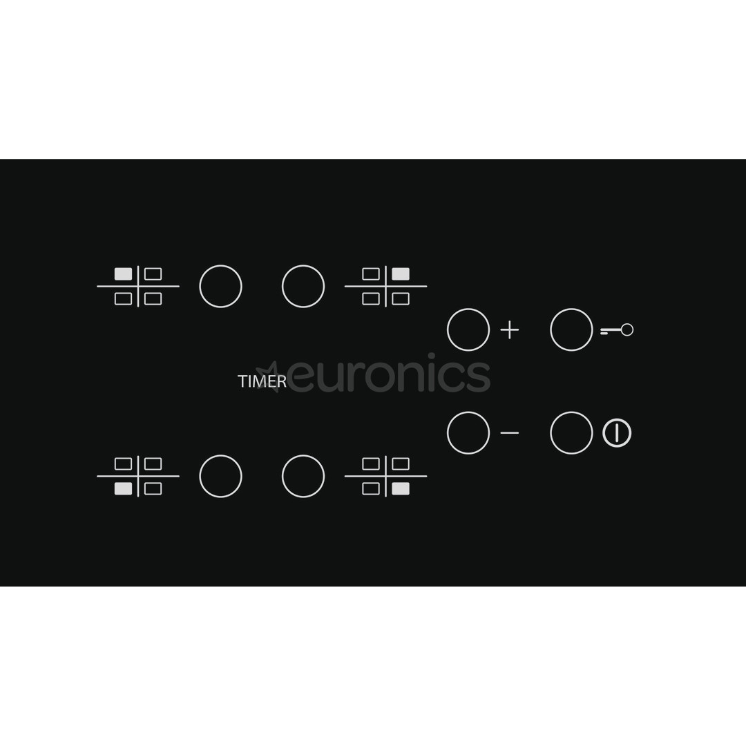 Whirlpool, width 58 cm, frameless, black - Built-in Ceramic Hob