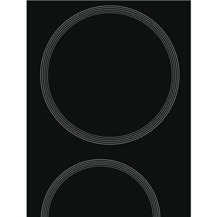 Whirlpool, width 58 cm, frameless, black - Built-in Ceramic Hob