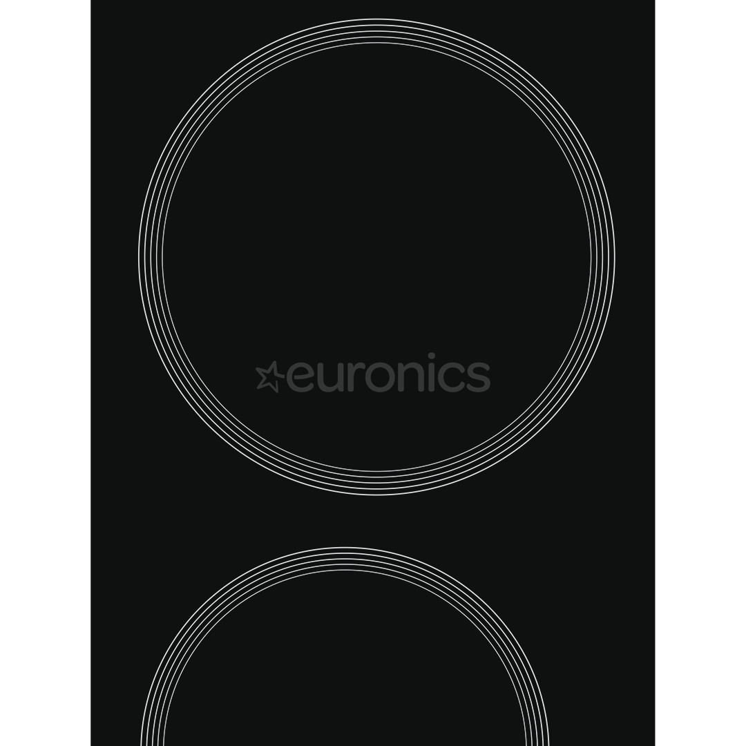 Whirlpool, width 58 cm, frameless, black - Built-in Ceramic Hob
