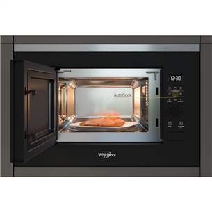 Whirlpool, 20 L, 800 W, black/inox - Built-in Microwave Oven with Grill