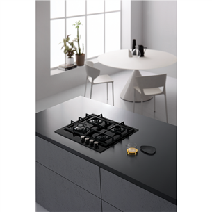 Whirlpool, width 59 cm, black - Built-in Gas Hob