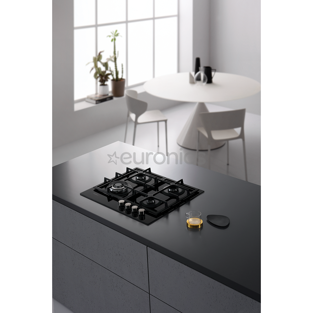 Whirlpool, laius 59 cm, must - Integreeritav gaasipliidiplaat