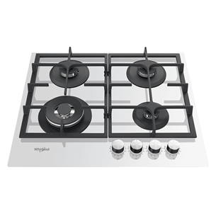 Whirlpool, double zone, width 59 cm, white - Built-in Gas Hob