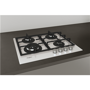 Whirlpool, double zone, width 59 cm, white - Built-in Gas Hob