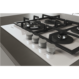 Whirlpool, double zone, width 59 cm, white - Built-in Gas Hob