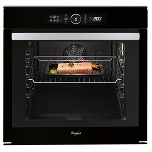 Whirlpool, pyrolytic cleaning, Cook3, 73 L, black - Built-in Oven