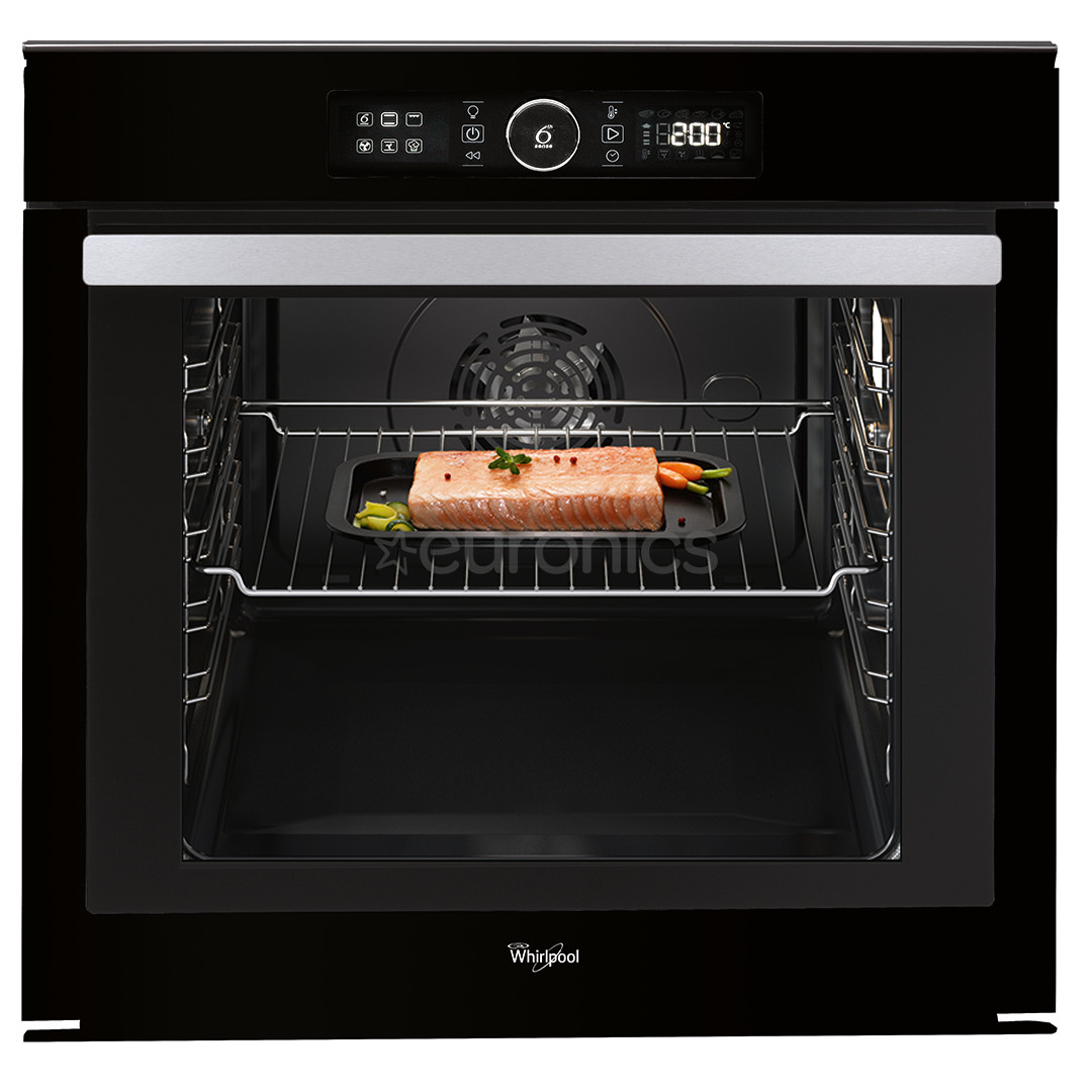 Whirlpool, pürolüütiline puhastus, Cook3, 73 L, must - Integreeritav ahi