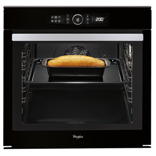 Whirlpool, pyrolytic cleaning, Cook3, 73 L, black - Built-in Oven