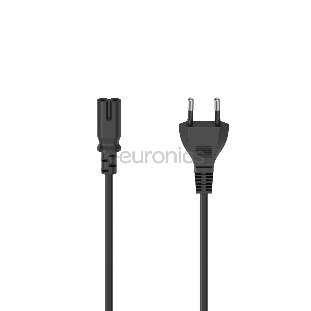 Hama power cord, 2-pin, black - Power cable