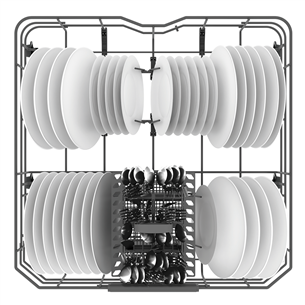 Whirlpool, 14 комплектов посуды, белый - Отдельностоящая посудомоечная машина