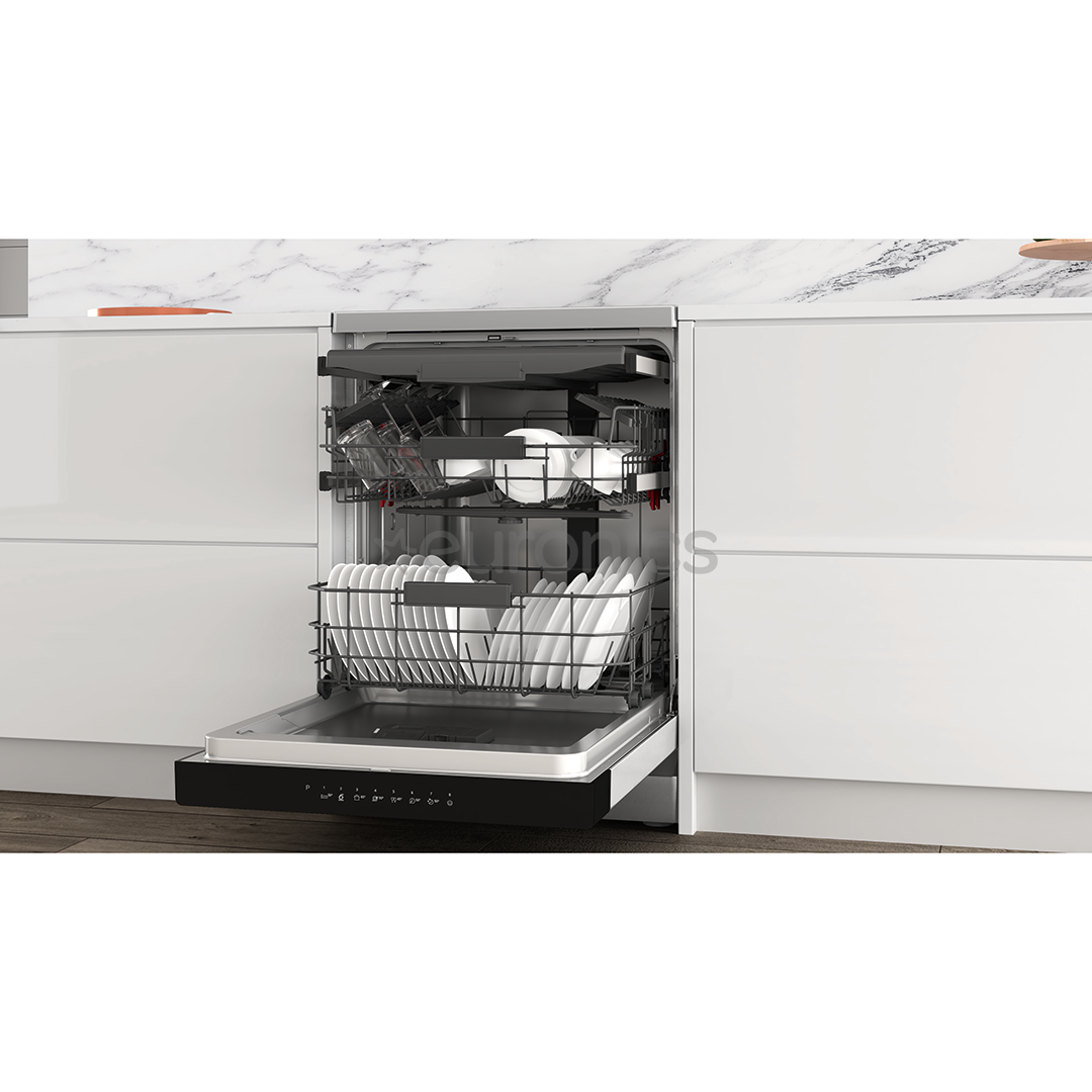 Whirlpool, 14 place settings, inox - Freestanding Dishwasher