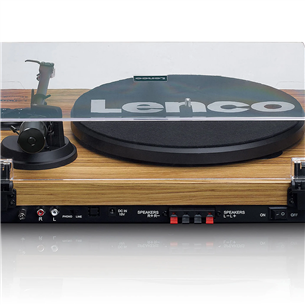 Lenco LS-500, walnut - Turntable with speakers
