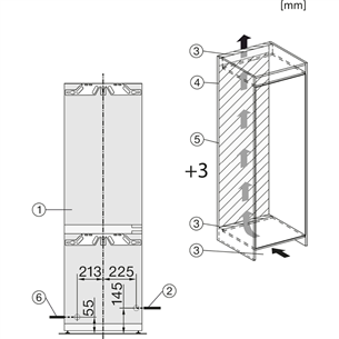 Miele, NoFrost, 246 L, 177 cm - Integreeritav külmik