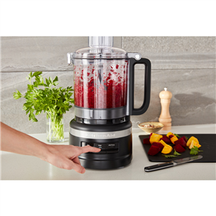 KitchenAid, 2,1 L, mattmust - Köögikombain