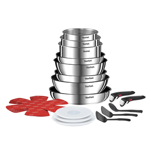 Tefal Ingenio Emotion, inox - 20-piece pot and pan set L897SK04