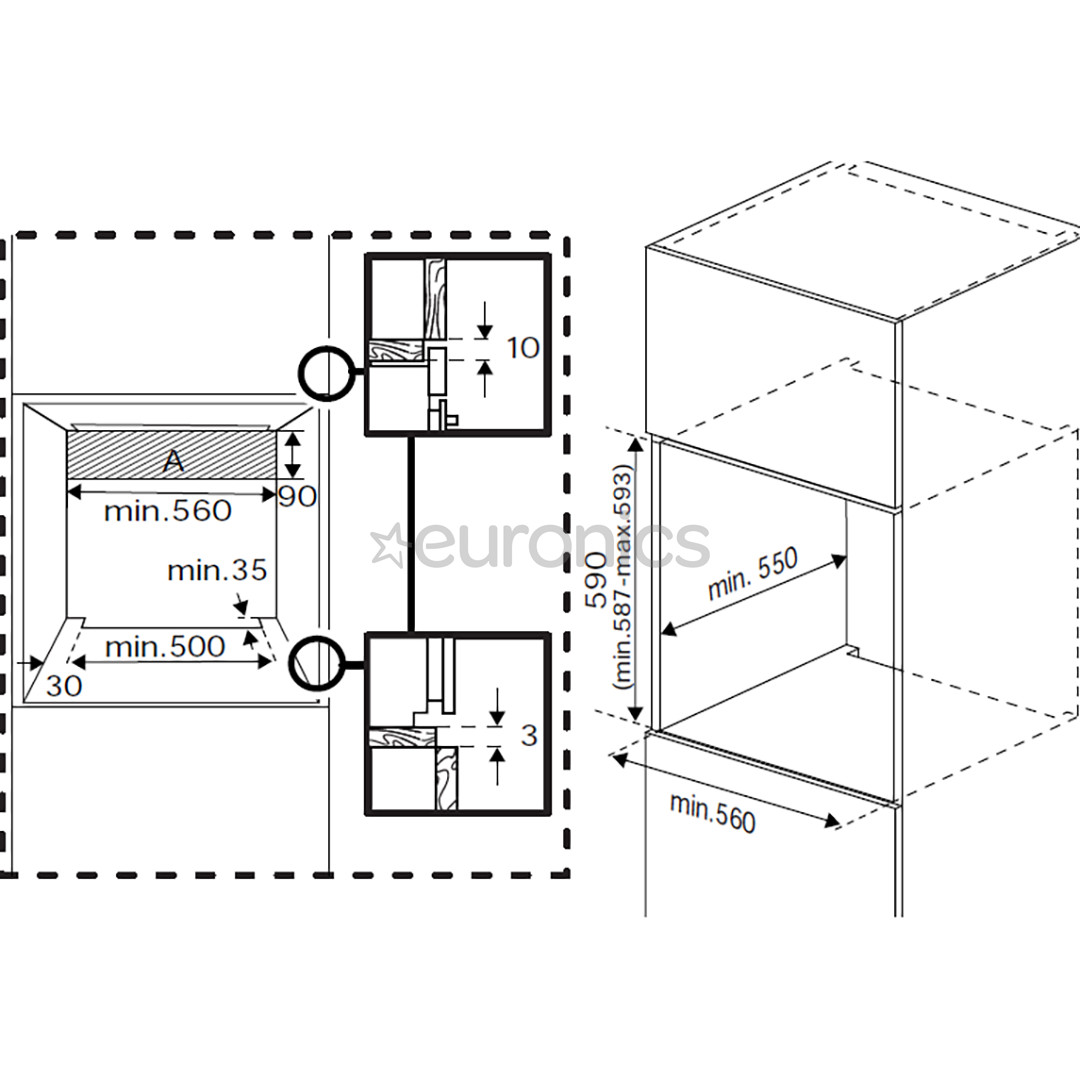 Beko, Beyond, catalytic back wall, 72 L, white - Built-in Oven