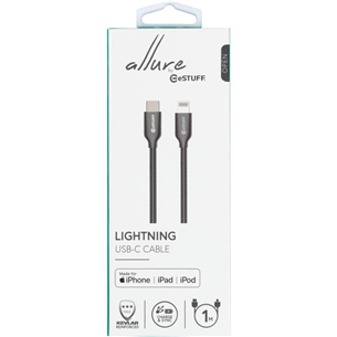 eStuff Gunmetal USB / Lightning, 1 м, серый - Кабель USB ES602160